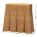 bali & pari Palm Scallop Natural Rattan Console Table - Handwoven Wicker Accent Table for Hallway or Entryway, Coastal & Boho Decor, Rectangle 36" - BSOPalm-Small-Light Honey Rattan-Console Table
