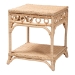bali & pari Oxford Braided Natural Rattan End Table with Shelf - Square Boho Accent Table with Decorative Loop Detailing, Coastal Style for Living Room or Bedroom - BSOWS119-Natural-Rattan-ET