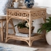 bali & pari Oxford Braided Natural Rattan End Table with Shelf - Square Boho Accent Table with Decorative Loop Detailing, Coastal Style for Living Room or Bedroom - BSOWS119-Natural-Rattan-ET