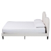 Baxton Studio Dalton Boucle Upholstered Platform Bed - Soft Fabric Queen Size Bed Frame with Headboard, Minimalist Design, Cream - BSOBBT61318-Cream Boucle-Queen