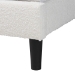 Baxton Studio Pelagia Boucle Upholstered Platform Bed - Soft Fabric Queen Size Bed Frame with Padded Headboard, Minimalist Design, Cream - BSOBBT61319-Cream Boucle-Queen