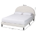 Baxton Studio Pelagia Boucle Upholstered Platform Bed - Soft Fabric Queen Size Bed Frame with Padded Headboard, Minimalist Design, Cream - BSOBBT61319-Cream Boucle-Queen