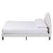 Baxton Studio Albion Boucle Upholstered Platform Bed - Soft Fabric Queen Size Bed Frame with Padded Headboard, Minimalist Design, Cream - BSOBBT61320-Cream Boucle-Queen