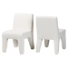 Baxton Studio Helios Boucle Dining Chair Set of 2 - Modern Armless Upholstered Accent Chair, Soft White, Minimalist Design - BSOBBT5543-Cream Boucle-DC