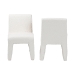 Baxton Studio Helios Boucle Dining Chair Set of 2 - Modern Armless Upholstered Accent Chair, Soft White, Minimalist Design - BSOBBT5543-Cream Boucle-DC