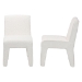 Baxton Studio Helios Boucle Dining Chair Set of 2 - Modern Armless Upholstered Accent Chair, Soft White, Minimalist Design - BSOBBT5543-Cream Boucle-DC