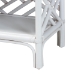bali & pari Tiaret Natural Rattan Nightstand with Drawer and Shelves - Chippendale -Style Bedside Table for Bedroom or Coastal Living Spaces, White - BSOWS117-Small Knob-White-Rattan-NS