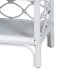 bali & pari Akane Natural Rattan Nightstand with Drawer and Open Shelves - Coastal Bedside Table with Lattice Design, White - BSOWS118A-Medium Knob-White-Rattan-NS