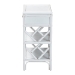 bali & pari Daina Natural Rattan Nightstand with Drawer and Open Shelves - Coastal Bedside Table with Geometric Design, White - BSOWS118B-Medium Knob-White-Rattan-NS