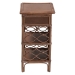 bali & pari Akane Natural Rattan Nightstand with Drawer and Open Shelves - Coastal Bedside Table with Lattice Design, Brown - BSOWS118A-Medium Knob-Antiqued Brown-Rattan-NS