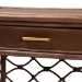 bali & pari Akane Natural Rattan Nightstand with Drawer and Open Shelves - Coastal Bedside Table with Lattice Design, Brown - BSOWS118A-Medium Knob-Antiqued Brown-Rattan-NS