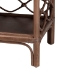 bali & pari Akane Natural Rattan Nightstand with Drawer and Open Shelves - Coastal Bedside Table with Lattice Design, Brown - BSOWS118A-Medium Knob-Antiqued Brown-Rattan-NS