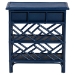 bali & pari Tiaret Natural Rattan Nightstand with Drawer and Shelves - Chippendale -Style Bedside Table for Bedroom or Coastal Living Spaces, Blue - BSOWS117-Small Knob-Royal Blue-Rattan-NS