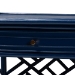 bali & pari Tiaret Natural Rattan Nightstand with Drawer and Shelves - Chippendale -Style Bedside Table for Bedroom or Coastal Living Spaces, Blue - BSOWS117-Small Knob-Royal Blue-Rattan-NS