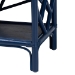 bali & pari Daina Natural Rattan Nightstand with Drawer and Open Shelves - Coastal Bedside Table with Geometric Design, Blue - BSOWS118B-Medium Knob-Royal Blue-Rattan-NS