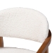 Baxton Studio Biana Boucle Dining Chair - Modern Upholstered Accent Armchair, Cream, Minimalist Design - BSOBBT5541-Cream/Walnut-DC