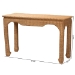 bali & pari Abena Handwoven Natural Rattan Console Table - Ming Style Wicker Accent Table or Sofa Table, Boho Coastal Style Furniture for Hallway, Living Room or Foyer - BSOAbena-Light Honey Wicker/Rattan-Console Table