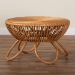 bali & pari Abel Natural Rattan Coffee Table with Splayed Legs - Handcrafted Boho Accent Table, Light Honey - BSOAbel-Light Honey Rattan Coffee Table