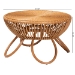 bali & pari Abel Natural Rattan Coffee Table with Splayed Legs - Handcrafted Boho Accent Table, Light Honey - BSOAbel-Light Honey Rattan Coffee Table