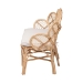 bali & pari Eliava Natural Rattan Accent Bench with Removable Cushion - Coastal Boho Style Loveseat with Scalloped Fan Back Design for Indoor Living Room or Sunroom Seating - BSOFlower-Natural-Bench