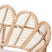 bali & pari Eliava Natural Rattan Accent Bench with Removable Cushion - Coastal Boho Style Loveseat with Scalloped Fan Back Design for Indoor Living Room or Sunroom Seating - BSOFlower-Natural-Bench
