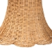 bali & pari Avalon Scallop Natural Rattan Pedestal Side Table - Round Handwoven Wicker Accent Table with Skirted Base, Boho Coastal Style Furniture for Living Room, Hallway or Sunroom - BSOAvalon-Light Honey Wicker-End Table