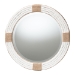 bali & pari Makya Round  Woven Rope Mirror - Coastal Mirror with White Fabric and Woven Jute Accents for Farmhouse, Boho Wall Decor, Beach House