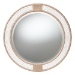 bali & pari Adita Round Woven Rope Mirror - Coastal Mirror with White Fabric and Woven Jute Accents for Farmhouse, Boho Wall Decor, Beach House - BSOF247-FT2-Mirror