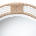 bali & pari Adita Round Woven Rope Mirror - Coastal Mirror with White Fabric and Woven Jute Accents for Farmhouse, Boho Wall Decor, Beach House - BSOF247-FT2-Mirror