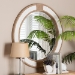 bali & pari Adita Round Woven Rope Mirror - Coastal Mirror with White Fabric and Woven Jute Accents for Farmhouse, Boho Wall Decor, Beach House - BSOF247-FT2-Mirror