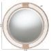 bali & pari Adita Round Woven Rope Mirror - Coastal Mirror with White Fabric and Woven Jute Accents for Farmhouse, Boho Wall Decor, Beach House - BSOF247-FT2-Mirror