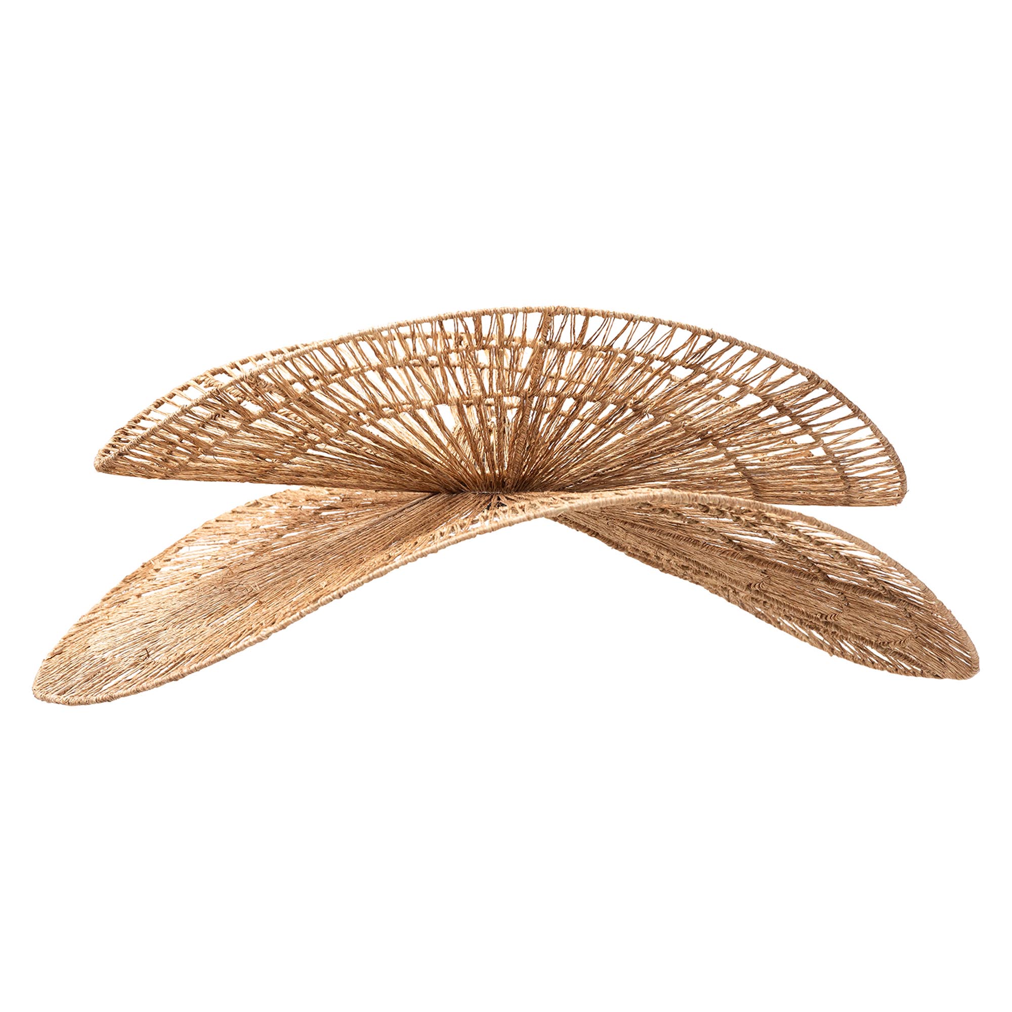 bali & pari Theanna Woven Jute Pendant Lampshade - Handwoven Boho Floral Light Fixture, Natural Wicker Ceiling Shade
