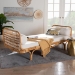 bali & pari Aiko Handwoven Natural Rattan Daybed with Cushion - Boho Coastal Lounge Bed for Living Room, Bedroom, or Sunroom - BSOAiko-Natural Rattan-Cushioned-Daybed