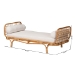 bali & pari Aiko Handwoven Natural Rattan Daybed with Cushion - Boho Coastal Lounge Bed for Living Room, Bedroom, or Sunroom - BSOAiko-Natural Rattan-Cushioned-Daybed