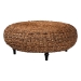 bali & pari Riau Handwoven Seagrass Coffee Table with Wooden Legs - Natural Wicker Round Living Room Table for Living Room or Bedroom Decor - BSORiau-Natural Antique-CT