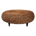 bali & pari Riau Handwoven Seagrass Coffee Table with Wooden Legs - Natural Wicker Round Living Room Table for Living Room or Bedroom Decor - BSORiau-Natural Antique-CT