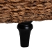 bali & pari Riau Handwoven Seagrass Coffee Table with Wooden Legs - Natural Wicker Round Living Room Table for Living Room or Bedroom Decor - BSORiau-Natural Antique-CT