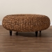 bali & pari Riau Handwoven Seagrass Coffee Table with Wooden Legs - Natural Wicker Round Living Room Table for Living Room or Bedroom Decor - BSORiau-Natural Antique-CT