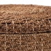 bali & pari Bailey Handwoven Seagrass Storage Ottoman with Lift -Top Lid - Rustic Wicker Trunk or Footrest with Inner Compartment for Living Room or Entryway, Round - BSOBailey-Natural Brown/Black-Ottoman