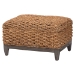 bali & pari Bailey Handwoven Seagrass Storage Ottoman with Lift -Top Lid - Rustic Wicker Trunk or Footrest with Inner Compartment for Living Room or Entryway, Square - BSOKaya-Natural Brown/Black-Ottoman