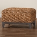 bali & pari Bailey Handwoven Seagrass Storage Ottoman with Lift -Top Lid - Rustic Wicker Trunk or Footrest with Inner Compartment for Living Room or Entryway, Square - BSOKaya-Natural Brown/Black-Ottoman