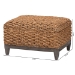 bali & pari Bailey Handwoven Seagrass Storage Ottoman with Lift -Top Lid - Rustic Wicker Trunk or Footrest with Inner Compartment for Living Room or Entryway, Square - BSOKaya-Natural Brown/Black-Ottoman