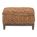 bali & pari Bailey Handwoven Seagrass Storage Ottoman with Lift -Top Lid - Rustic Wicker Trunk or Footrest with Inner Compartment for Living Room or Entryway, Square - BSOKaya-Natural Brown/Black-Ottoman