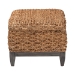 bali & pari Bailey Handwoven Seagrass Storage Ottoman with Lift -Top Lid - Rustic Wicker Trunk or Footrest with Inner Compartment for Living Room or Entryway, Square - BSOKaya-Natural Brown/Black-Ottoman