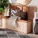bali & pari Damita Scallop Natural Rattan Chest with Lift -top Lid - Coastal Boho Style Storage Bench for Bedroom, Entryway, or Living Room Organization - BSOWS127-Natural Rattan-Storage Bench