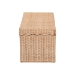 bali & pari Damita Scallop Natural Rattan Chest with Lift -top Lid - Coastal Boho Style Storage Bench for Bedroom, Entryway, or Living Room Organization - BSOWS127-Natural Rattan-Storage Bench