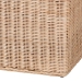 bali & pari Damita Scallop Natural Rattan Chest with Lift -top Lid - Coastal Boho Style Storage Bench for Bedroom, Entryway, or Living Room Organization - BSOWS127-Natural Rattan-Storage Bench