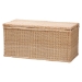 bali & pari Caden Braided Natural Rattan Chest with Lift -top Lid - Coastal Boho Style Storage Bench for Bedroom, Entryway, or Living Room Organization - BSOWS128-Natural Rattan-Storage Bench