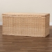bali & pari Caden Braided Natural Rattan Chest with Lift -top Lid - Coastal Boho Style Storage Bench for Bedroom, Entryway, or Living Room Organization - BSOWS128-Natural Rattan-Storage Bench