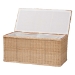 bali & pari Caden Braided Natural Rattan Chest with Lift -top Lid - Coastal Boho Style Storage Bench for Bedroom, Entryway, or Living Room Organization - BSOWS128-Natural Rattan-Storage Bench